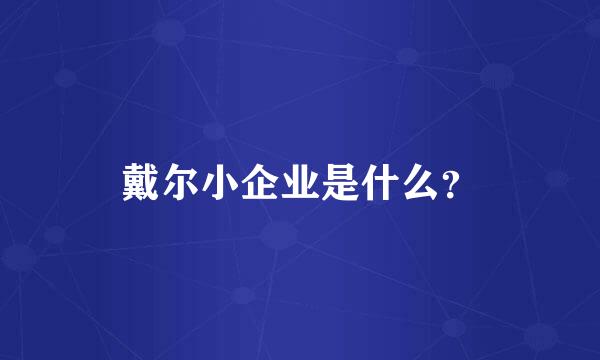 戴尔小企业是什么？