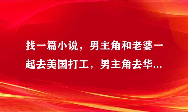 找一篇小说，男主角和老婆一起去美国打工，男主角去华人餐厅打工，老婆在家织毛衣，后来开了毛衣厂。