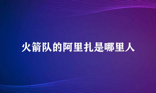 火箭队的阿里扎是哪里人