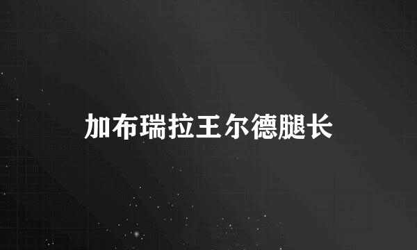 加布瑞拉王尔德腿长