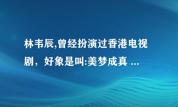 林韦辰,曾经扮演过香港电视剧，好象是叫:美梦成真 或者系叫: 梦想成真