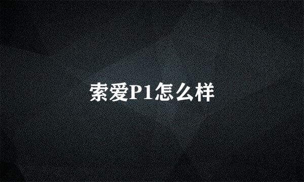 索爱P1怎么样