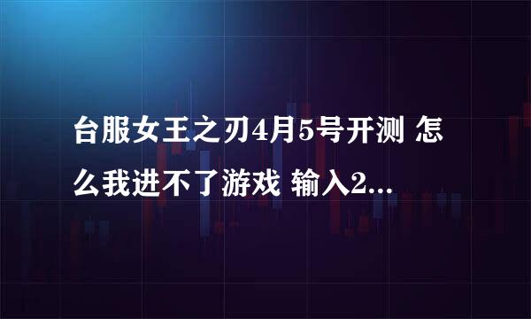 台服女王之刃4月5号开测 怎么我进不了游戏 输入2次码后说与服务器连接中断 这需要游戏代理器的吗？