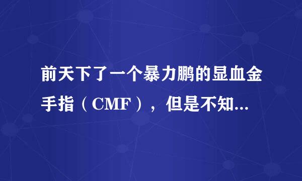 前天下了一个暴力鹏的显血金手指（CMF），但是不知道怎么用代码弄护石，本人急需一个回6攻9的！