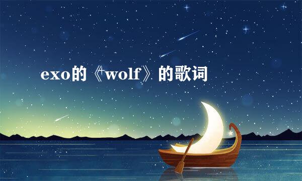 exo的《wolf》的歌词