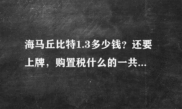 海马丘比特1.3多少钱？还要上牌，购置税什么的一共要多少钱？要纯白色的，刚出来工作没有钱