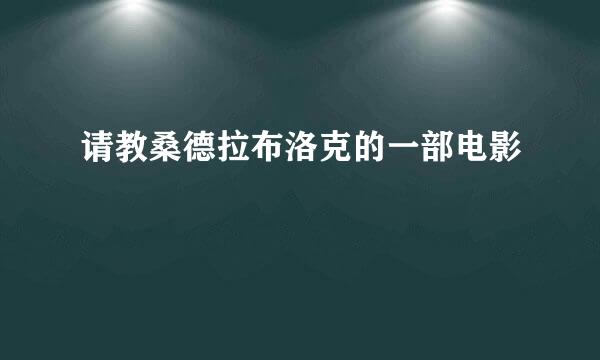 请教桑德拉布洛克的一部电影