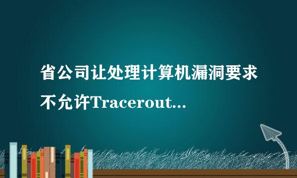 省公司让处理计算机漏洞要求不允许Traceroute探测，本插件使用Traceroute探测来获取