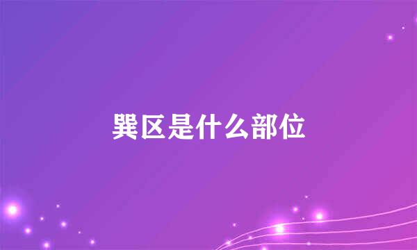 巽区是什么部位