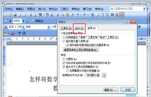 word2003中的公式编辑器在哪里？