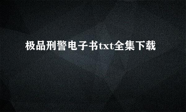 极品刑警电子书txt全集下载