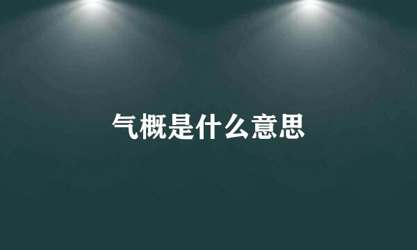 气概是什么意思