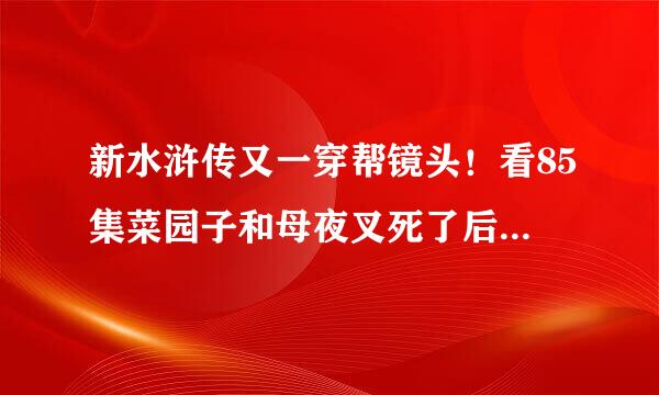 新水浒传又一穿帮镜头！看85集菜园子和母夜叉死了后！武松来帮他们闭眼的时候 菜园子还眨眼睛！仔细看！