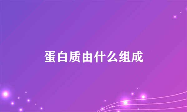 蛋白质由什么组成