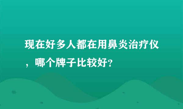 现在好多人都在用鼻炎治疗仪，哪个牌子比较好？