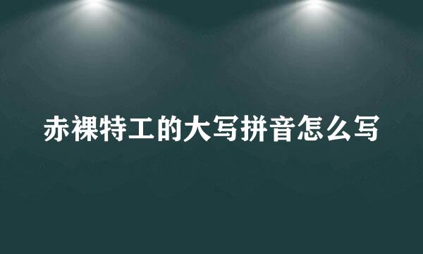 赤裸特工的大写拼音怎么写