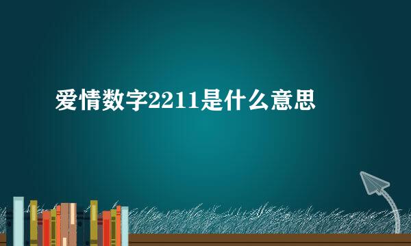 爱情数字2211是什么意思