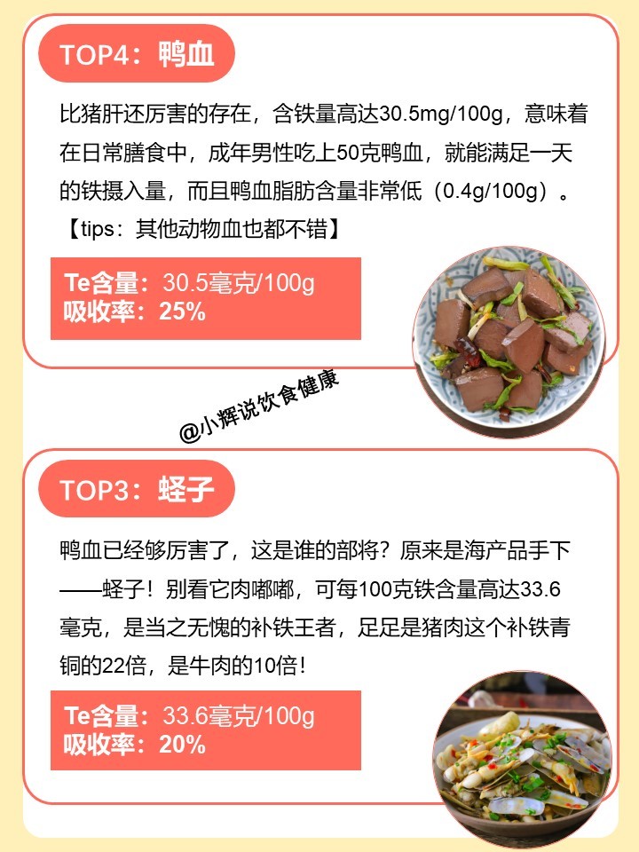 补铁的食物有哪些