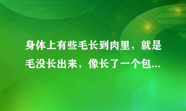 身体上有些毛长到肉里，就是毛没长出来，像长了一个包，皮里是一圈小毛