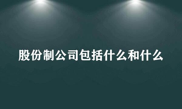 股份制公司包括什么和什么