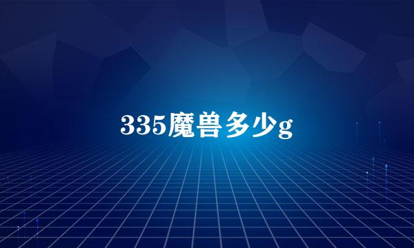 335魔兽多少g