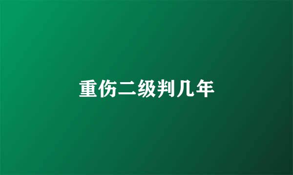 重伤二级判几年