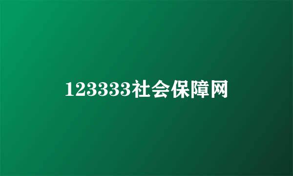 123333社会保障网