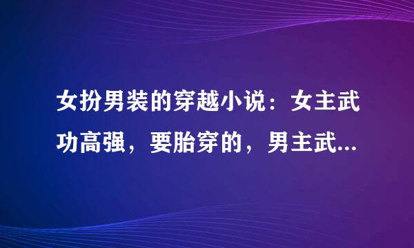 女扮男装的穿越小说：女主武功高强，要胎穿的，男主武功高强，也是胎穿的