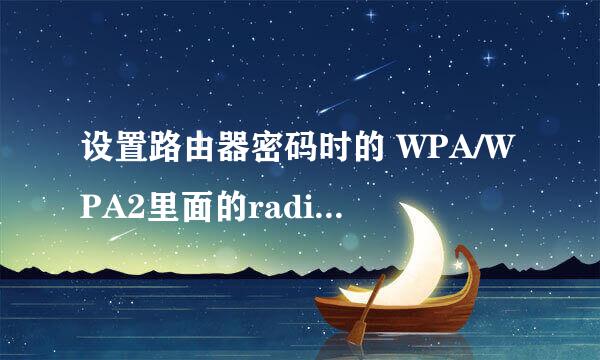 设置路由器密码时的 WPA/WPA2里面的radius密码是什么意思 怎么填