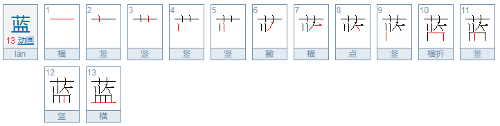 蓝的拼音是