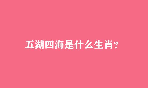 五湖四海是什么生肖？