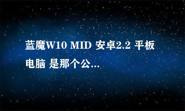 蓝魔W10 MID 安卓2.2 平板电脑 是那个公司的品牌？