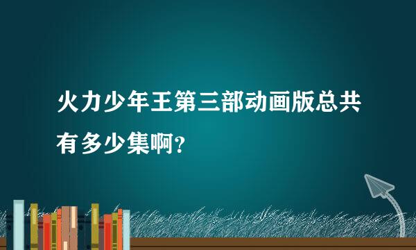 火力少年王第三部动画版总共有多少集啊？