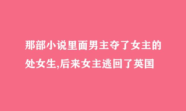 那部小说里面男主夺了女主的处女生,后来女主逃回了英国