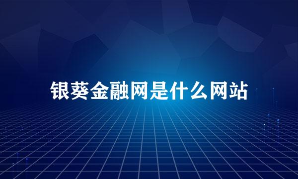 银葵金融网是什么网站