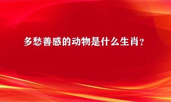 多愁善感的动物是什么生肖？