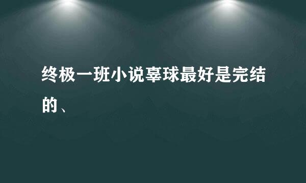 终极一班小说辜球最好是完结的、