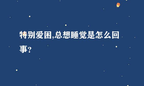 特别爱困,总想睡觉是怎么回事？