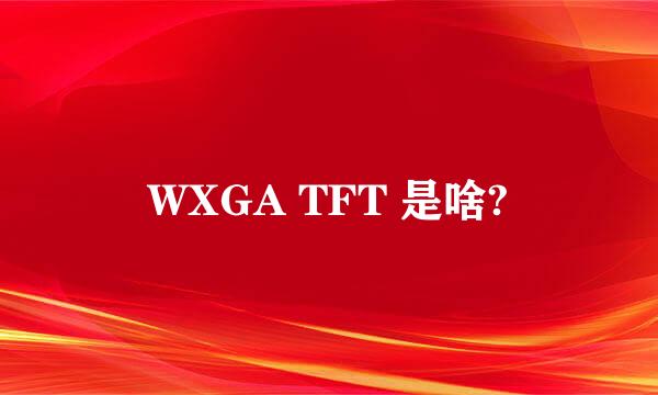 WXGA TFT 是啥?