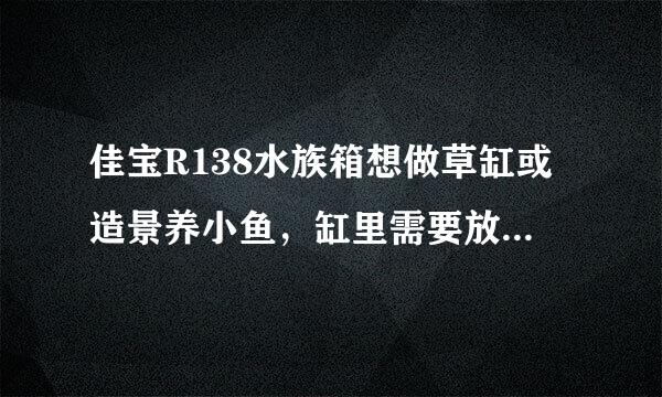 佳宝R138水族箱想做草缸或造景养小鱼，缸里需要放什么，预算要多少