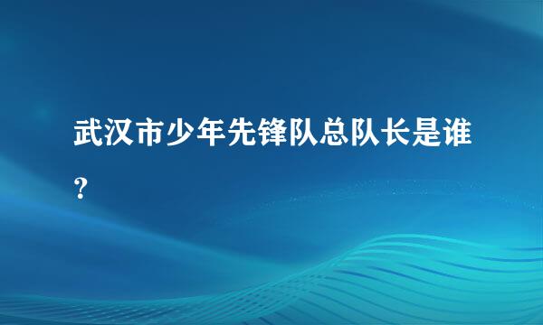 武汉市少年先锋队总队长是谁？