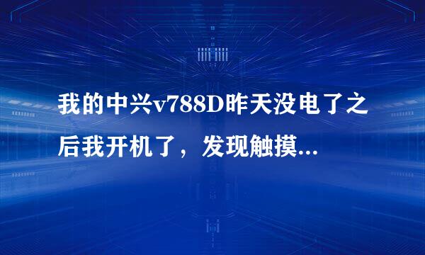 我的中兴v788D昨天没电了之后我开机了，发现触摸屏不好使了，这是什么原因？