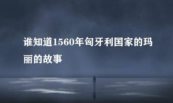 谁知道1560年匈牙利国家的玛丽的故事