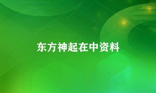 东方神起在中资料