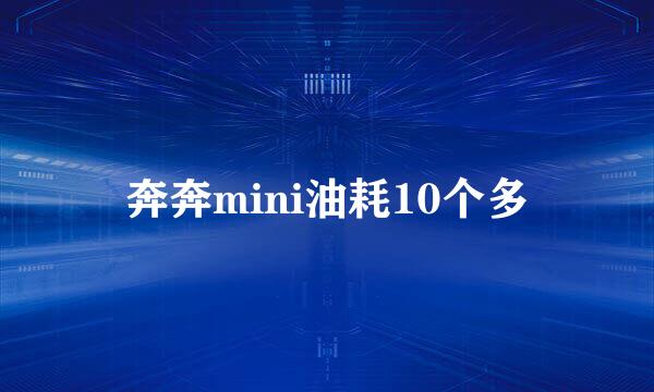 奔奔mini油耗10个多