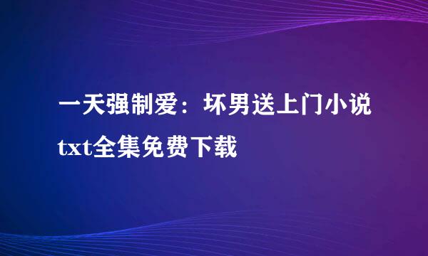 一天强制爱：坏男送上门小说txt全集免费下载