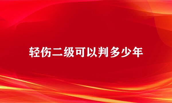 轻伤二级可以判多少年