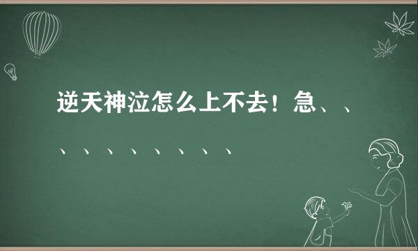 逆天神泣怎么上不去！急、、、、、、、、、、