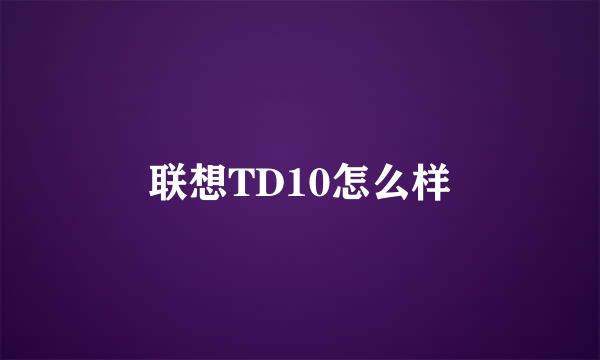 联想TD10怎么样