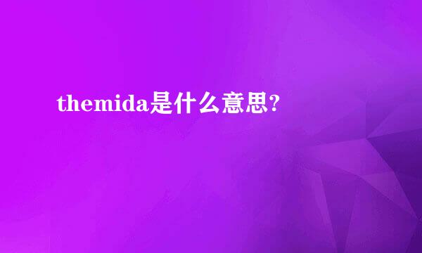 themida是什么意思?